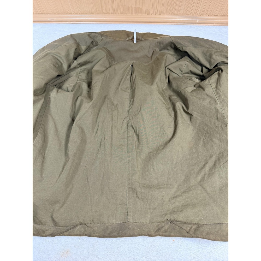 Free People Quilted Puffer Jacket Olive Green Double Breasted Oversized XS - Picture 7 of 15